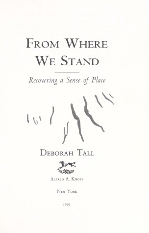 Book cover for From Where We Stand