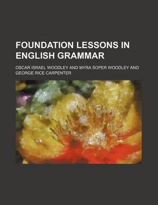 Book cover for Foundation Lessons in English Grammar