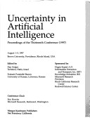 Book cover for Uncertainty in Artificial Intelligence