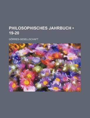 Book cover for Philosophisches Jahrbuch (19-20)