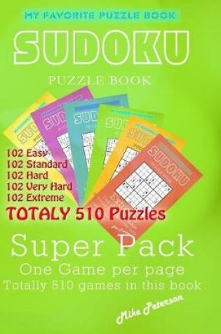 Cover of Sudoku Puzzle - Super Pack - 510 games, One Game per Page