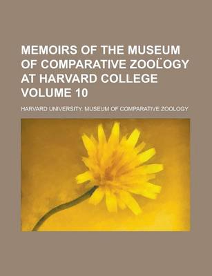 Book cover for Memoirs of the Museum of Comparative Zool Ogy at Harvard College Volume 10