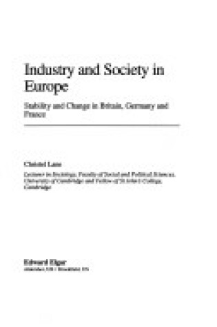 Cover of Industry and Society in Europe