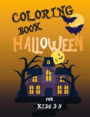 Book cover for halloween coloring books for kids 3-5