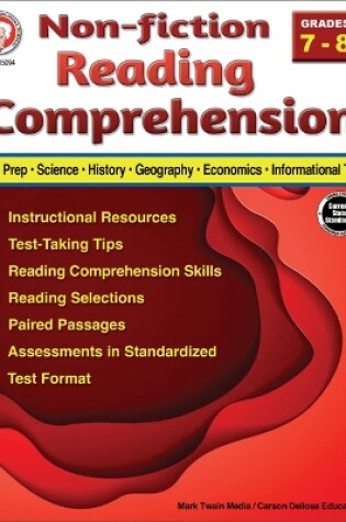 Cover of Nonfiction Reading Comprehension Workbook, Grades 7 - 8