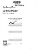 Book cover for Development Issues Presentations to the