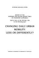 Cover of Changing Daily Urban Mobility