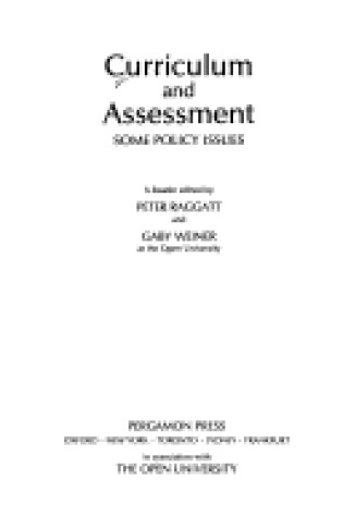 Cover of Curriculum and Assessment