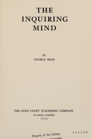 Cover of Inquiring Mind