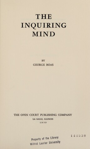 Cover of Inquiring Mind