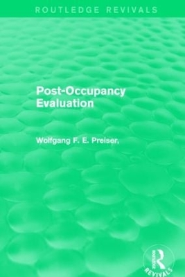 Book cover for Post-Occupancy Evaluation (Routledge Revivals)