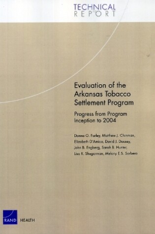 Cover of Evaluation of the Arkansas Tobacco Settlement Program