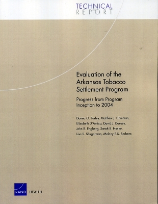 Book cover for Evaluation of the Arkansas Tobacco Settlement Program