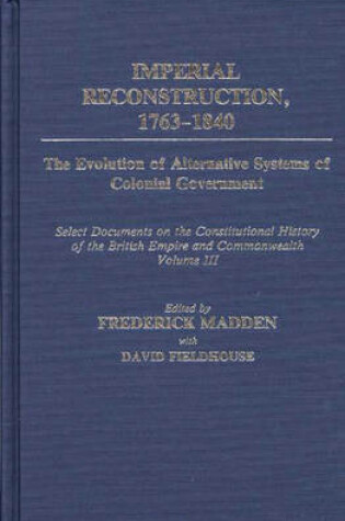 Cover of Imperial Reconstruction 1763-1840