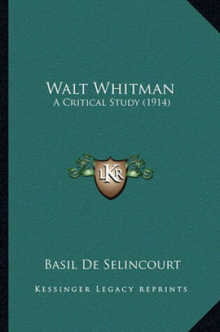 Cover of Walt Whitman Walt Whitman