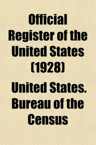 Cover of Official Register of the United States (1928)