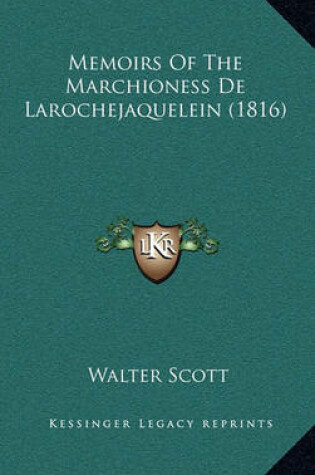 Cover of Memoirs of the Marchioness de Larochejaquelein (1816)