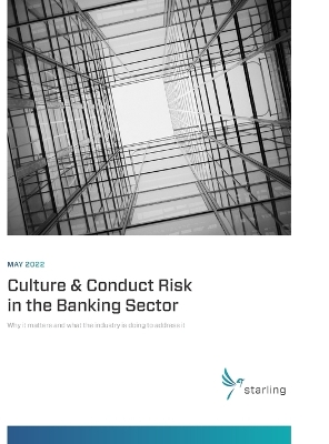 Book cover for May 2022 Culture & Conduct Risk in the Banking Sector