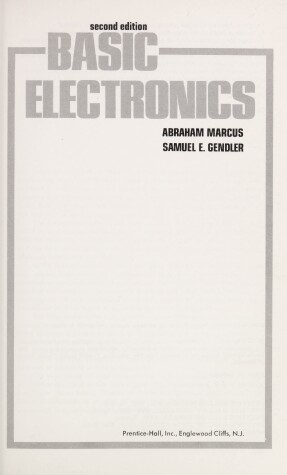 Book cover for Basic Electronics