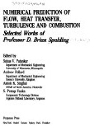 Cover of Numerical Prediction of Flow, Heat Transfer Turbulence and Combustion