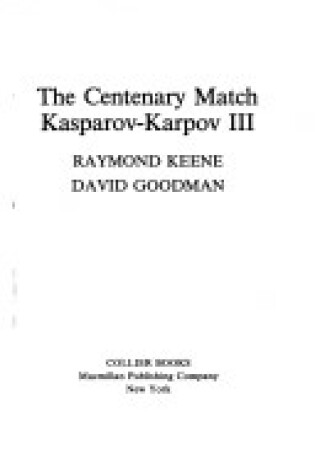 Cover of The Centenary Match