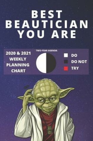 Cover of 2020 & 2021 Two-Year Weekly Planner For Best Beautician Gift - Funny Yoda Quote Appointment Book - Two Year Agenda Notebook