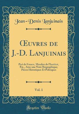 Book cover for Oeuvres de J.-D. Lanjuinais, Vol. 1