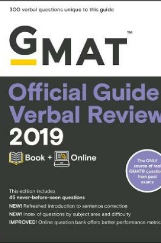 Cover of GMAT Official Guide Verbal Review 2019