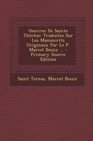 Cover of Oeuvres de Sainte Therese
