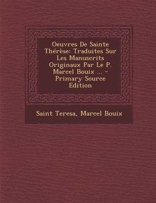 Book cover for Oeuvres de Sainte Therese