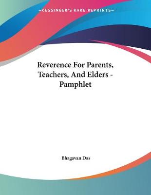 Book cover for Reverence For Parents, Teachers, And Elders - Pamphlet