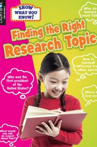 Cover of Finding the Right Research Topic