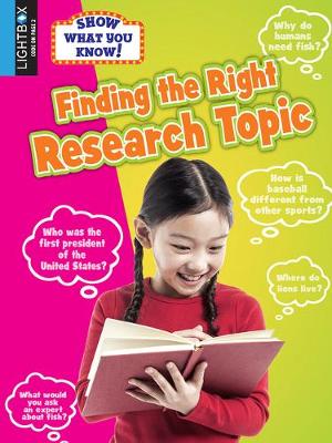 Book cover for Finding the Right Research Topic