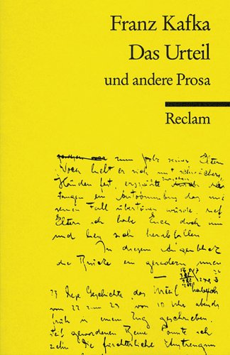 Book cover for Das Urteil Und Andere Prosa