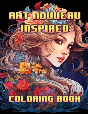 Book cover for Art Nouveau Inspired Coloring Book