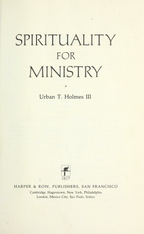 Book cover for Spirituality for Ministry