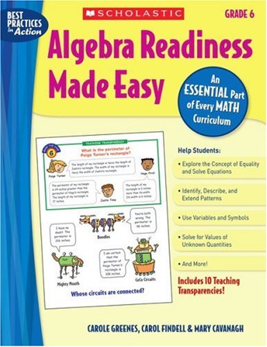 Book cover for Algebra Readiness Made Easy: Grade 6