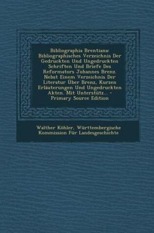 Cover of Bibliographia Brentiana