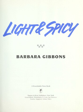 Book cover for Light and Spicy