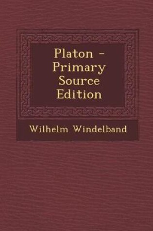 Cover of Platon