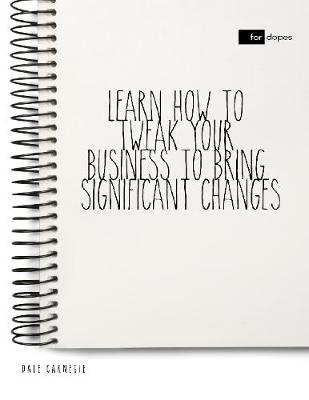 Book cover for Learn How to Tweak Your Business to Bring Significant Changes