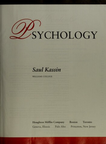 Book cover for Psychology