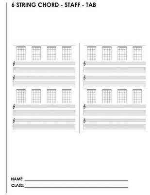 Book cover for 6 String Chord - Staff - Tab