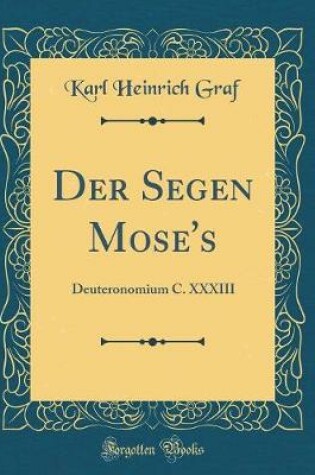 Cover of Der Segen Mose's