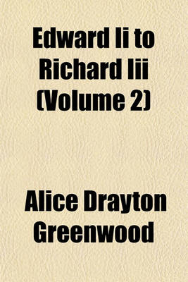 Book cover for Edward II to Richard III (Volume 2)