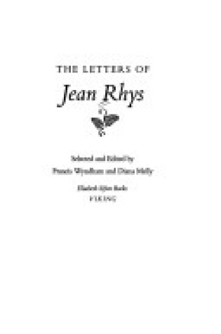 Cover of The Letters of Jean Rhys