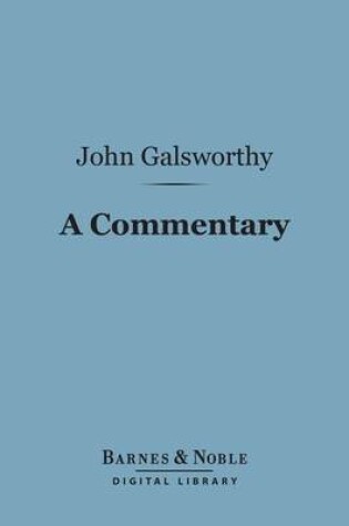 Cover of A Commentary (Barnes & Noble Digital Library)