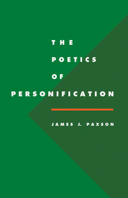 Cover of The Poetics of Personification