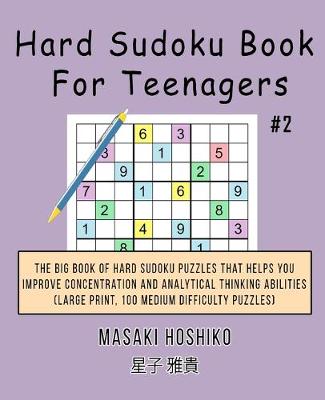 Book cover for Hard Sudoku Book For Teenagers #2