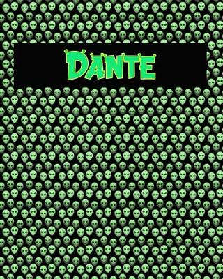 Book cover for 120 Page Handwriting Practice Book with Green Alien Cover Dante